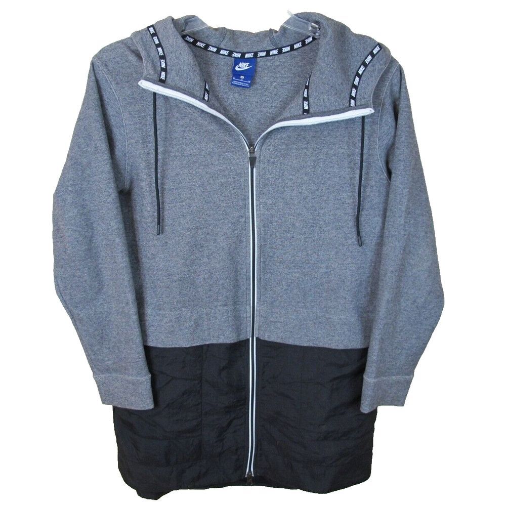 Nike Sportswear Advance 15 AV15 Parka Jacket Grey Black Women's M (857414 071)